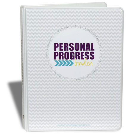 Personal Progress entrapment binder — front view